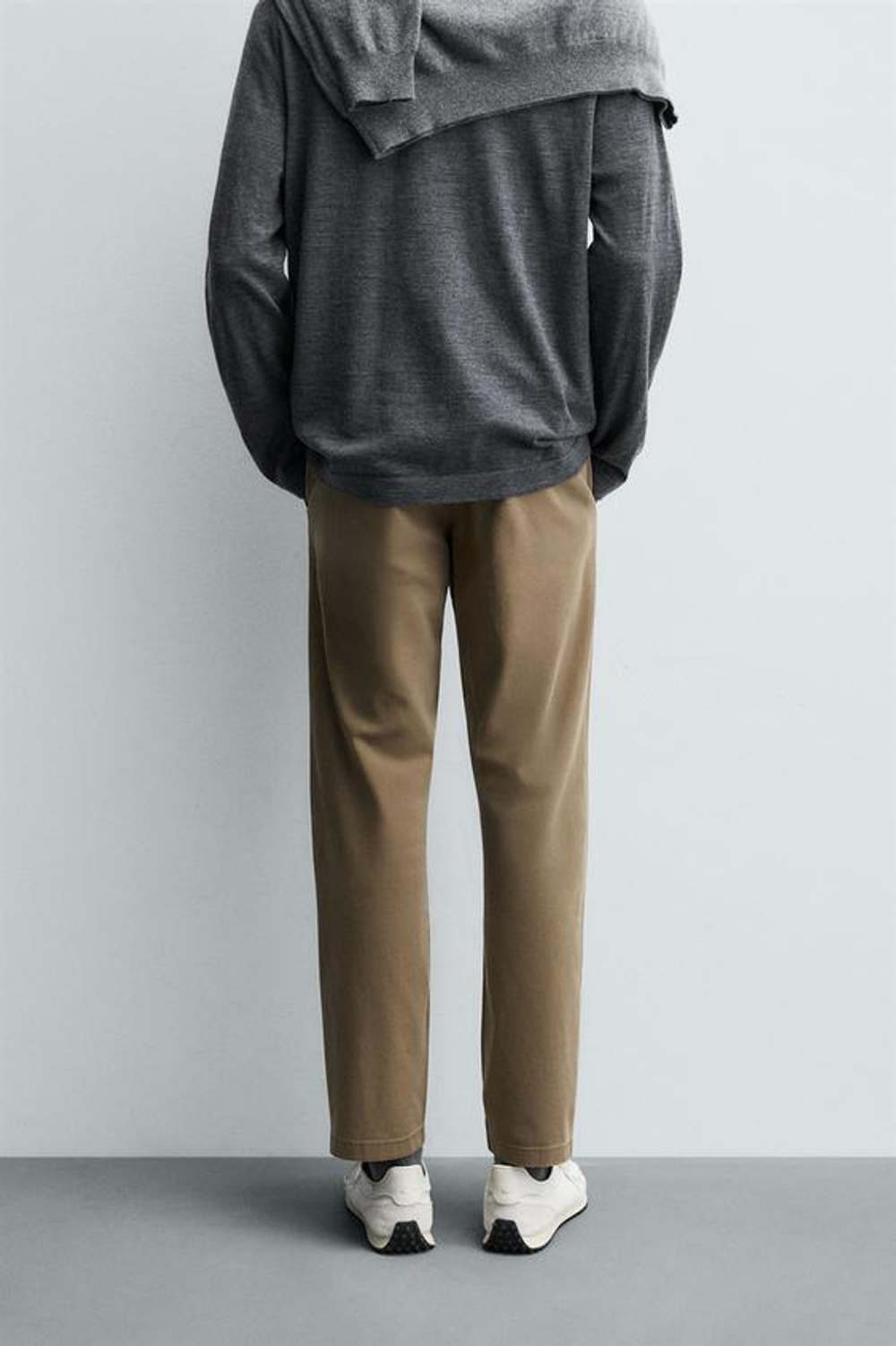 ZARA БРЮКИ ЧИНОС SKINNY FIT, ТЕМНЫЙ РЫЖЕВАТО-КОРИЧНЕВЫЙ