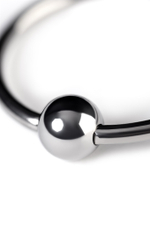 Кольцо на головку пениса с шариком Toyfa Metal серебристое М