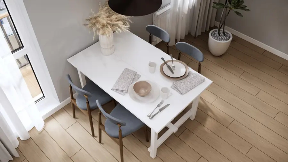 Стол барный  -  аналог IKEA/NORDVIKEN/НОРДВИКЕН /ТОЛЫСЬ/ ИКЕА,  210x105см, белый