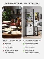 Стеллаж металлический с ящиками лофт OKTAV