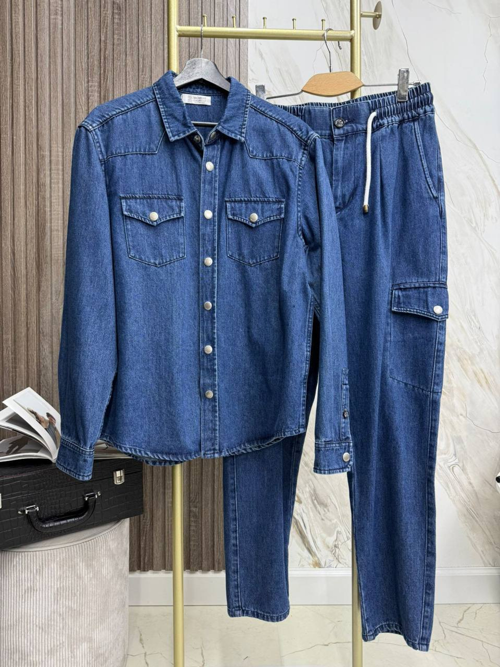 Джинсовый костюм Brunello Cucinelli