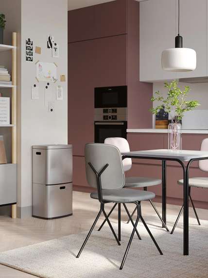 Стул Ror Y, серо-голубой/розовый велюр