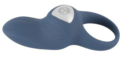 Синее эрекционное кольцо с вибрацией (Цвет: синий)