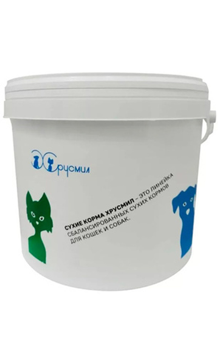 Корм сухой полнорационный "Хрусмил" для взрослых собак КРУПНЫХ пород, с высоким содержанием говядины, с овощами 10 кг