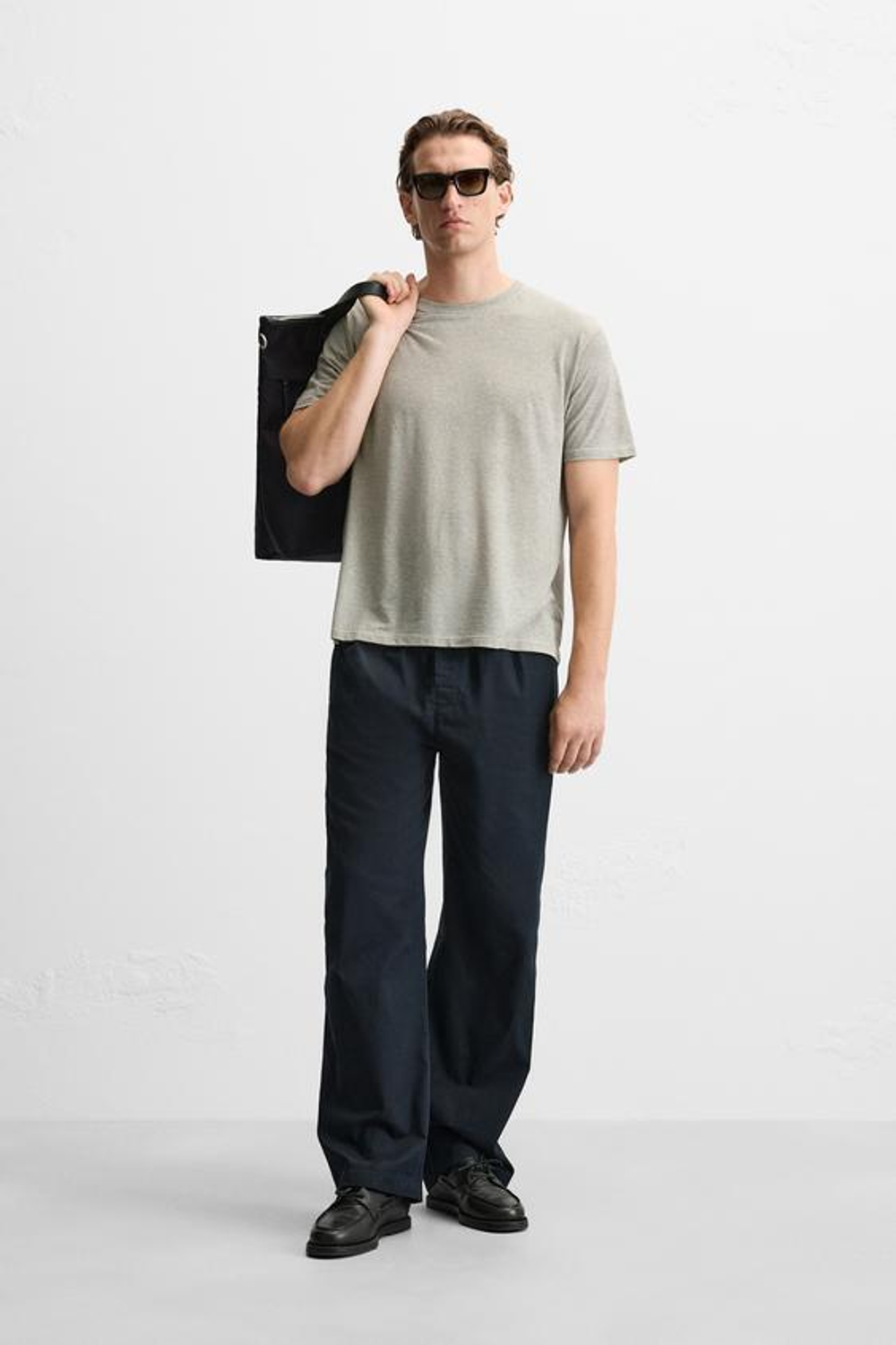 ZARA ФУТБОЛКА ИЗ РЕЛЬЕФНОЙ ТКАНИ В ПОЛОСКУ, ЭКРЮ/КОРИЧНЕВЫЙ