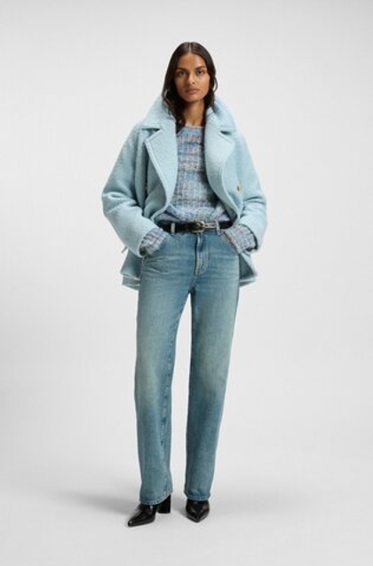 BOSS Джинсы прямого кроя из плотного денима