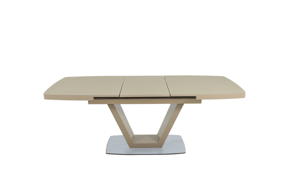 Стол Аврора Фоджа, Стекло, 160см, Капучино