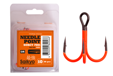 Крючки Saikyo тройн.7001OR № 10 (50шт)