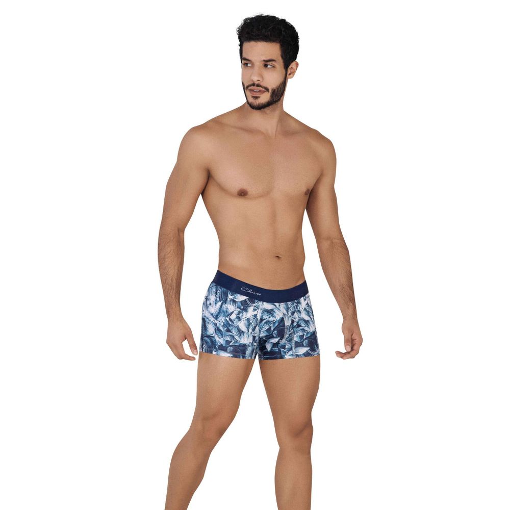 Мужские трусы боксеры темно-синие с принтом Clever AQUA BOXER 062508