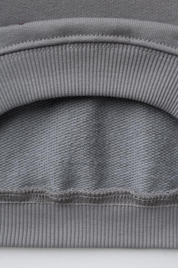 ZARA КОМПЛЕКТ ИЗ ТОЛСТОВКИ С ПРИНТОМ И ЛЕГИНСОВ В РУБЧИК, СЕРО-СИНИЙ