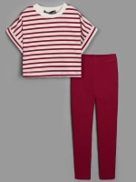 Костюм для девочки летний футболка и леггинсы