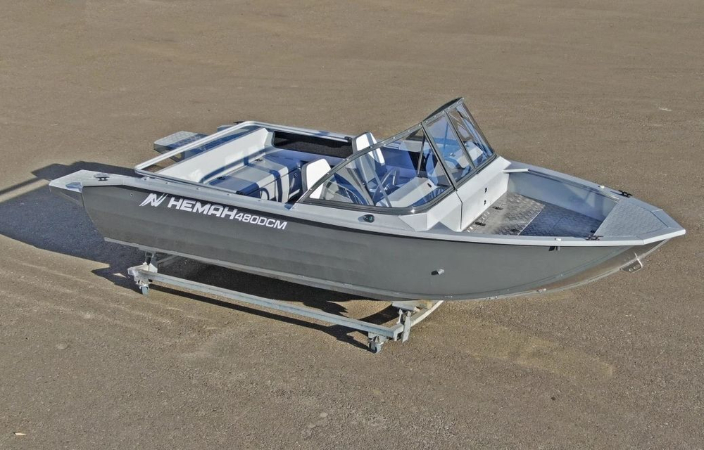 Моторная лодка, Неман 480 DCM FISH, св.серый-серый
