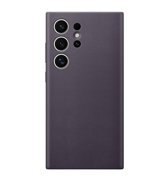Чехол из веганской кожи для Galaxy S24 Ultra ( Темно фиолетовый)