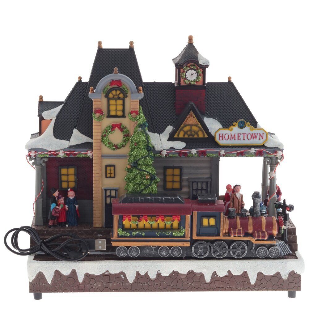 GAEM Фигурка декоративная "Рождество" (4 мелодии, подсвет, движ, 3xAA н/п, +USB), L32 W15,5 H28 см