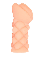 Телесный мастурбатор-вагина с вибропулей и эрекционными кольцами в комплекте (Цвет: телесный)