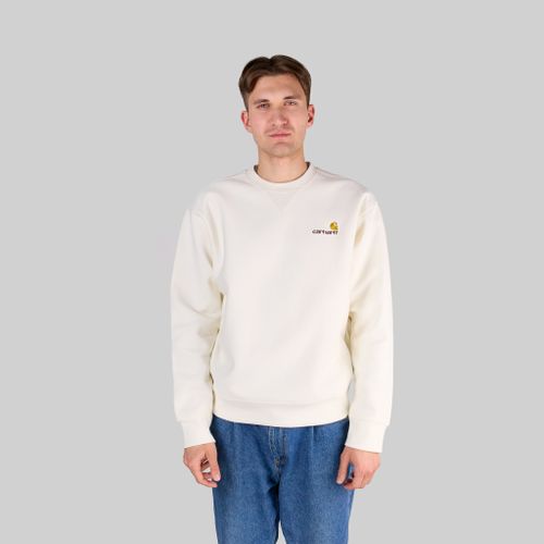 Толстовка мужская Carhartt WIP American Script Sweatshirt артикул:I025475_wax - купить в магазине Дайс