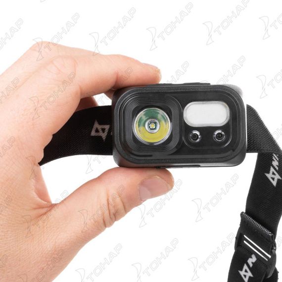 Фонарь налобный сенсорный 200 LM, IP44, USB (N-FN-HL23) NISUS