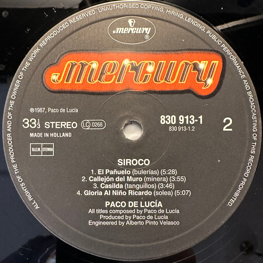 Paco De Lucia - Siroco (Голландия 1987г.)