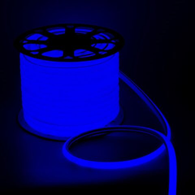 Гибкий неон Luazon Lighting 16 мм D-образный, IP65, 50 м, SMD2835, 120 LED/м, 220 В, свечение синее