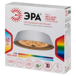 Светильник потолочный светодиодный ЭРА SPB-6-60-RC Locus RGB 60Вт RGB 3000-6500 с ДУ