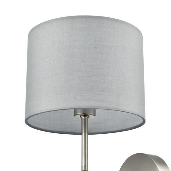 8262/1W CLASSI LN26 металл/текстиль, никель/серый Бра E14 1*40W 220V LATTI