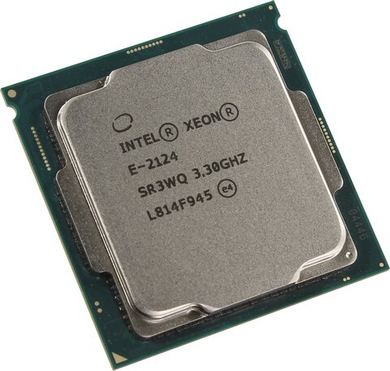 Процессор Intel Xeon E 2124 LGA 1151, 4 ядра, 3.3 ГГц (турбо до 3.9 ГГц) OEM