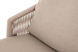 "Верона" лаунж-зона 5-местная плетеная из роупа (веревки), каркас алюминиевый белый, роуп бежевый