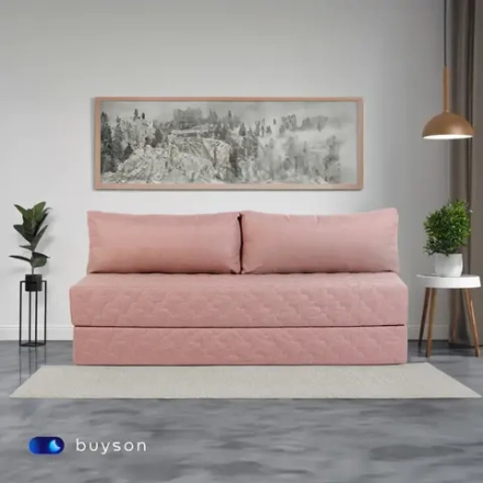 Бескаркасный диван-кровать (трансформер) BuyDream (розовый)