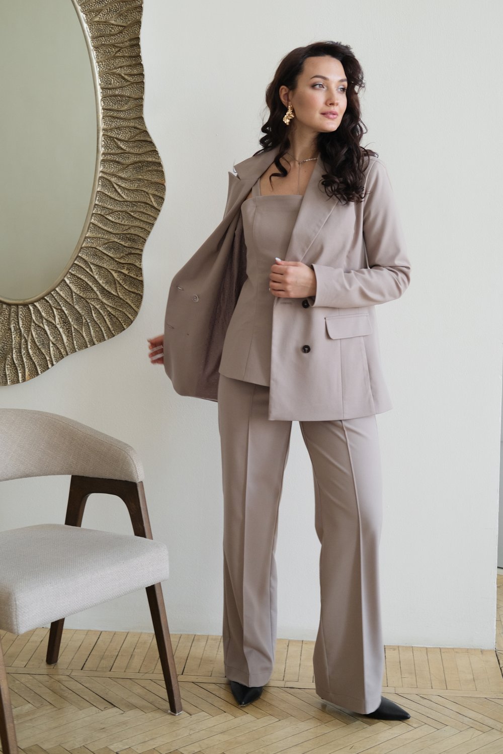 Удлиненный топ-корсаж из вискозы