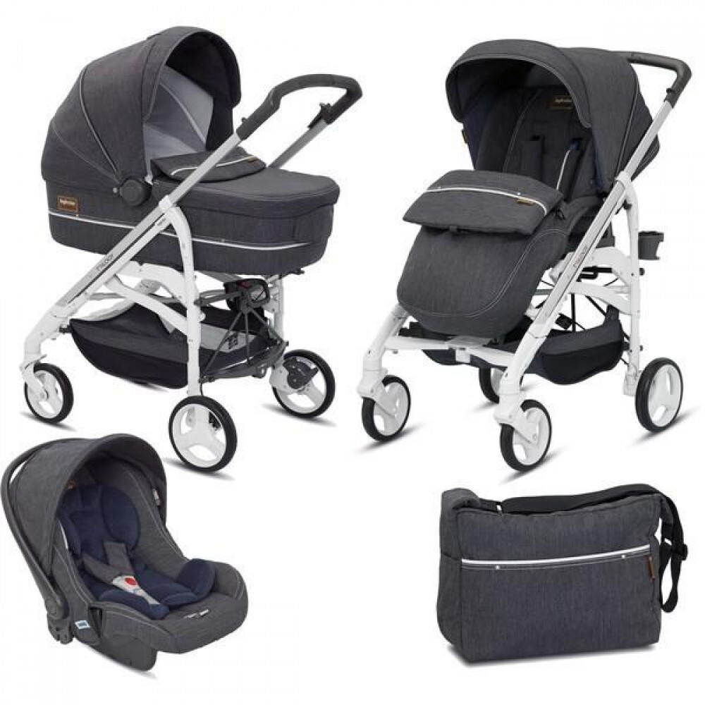 Детская коляска Inglesina Trilogy System 3 в 1 (темно-серый)