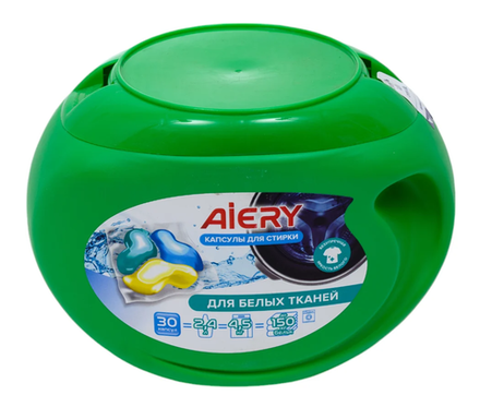 Капсулы для стирки AIERY White (для белых вещей) 30шт
