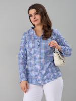 Блузка БЛ-22/клеткаголубой-розовый