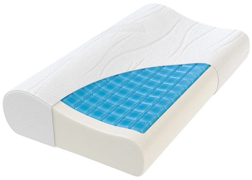 Ортопедическая подушка с эффектом памяти и охлаждающим эффектом (50×32×11 см, средняя жёсткость)