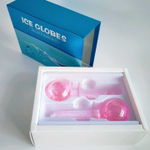 Массажер ледяной "ICE GLOVES" facial treatment, криосфера криомассажер для лица и тела с резиновой ручкой, 2шт комплект