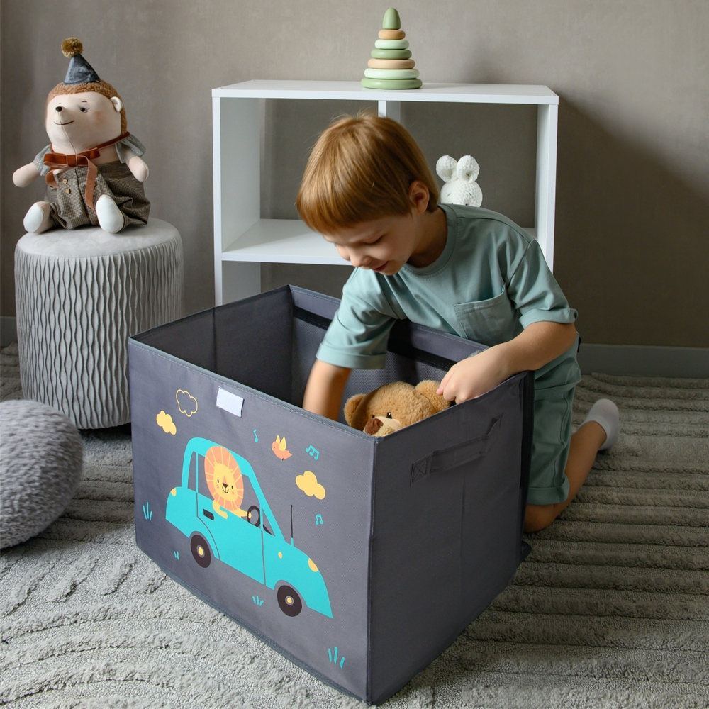 Коробка с крышкой для игрушек. Львенок