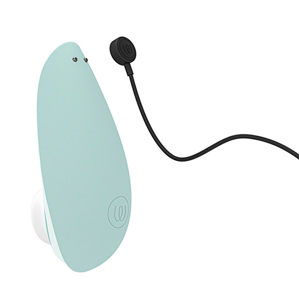 Серо-зеленый бесконтактный клиторальный стимулятор 10см Womanizer Liberty 2 Sage WZ112SG2