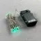 Светодиодная гирлянда 5 м., 3 батарейки типа D 4.5V, 50 LED ламп цвета аква, таймер, прозрачный провод, LTC (EST50-4W10-8A)