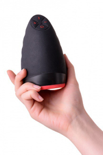 Перезаряжаемый мастурбатор LAVA с подогревом (6 режимов вибрации, 3 скорости, 2 режима подогрева) (Цвет: черный)