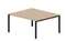 Составной стол Strike на 2 рабочих места 1580х1366х750мм (4 громмета)