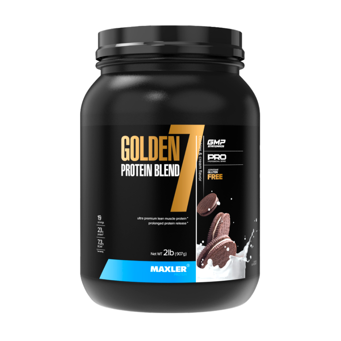 Протеин &quot;Печенье со сливками&quot;, Golden 7 Protein Blend 2 lb Cookies &amp; Cream, Maxler, 907 г