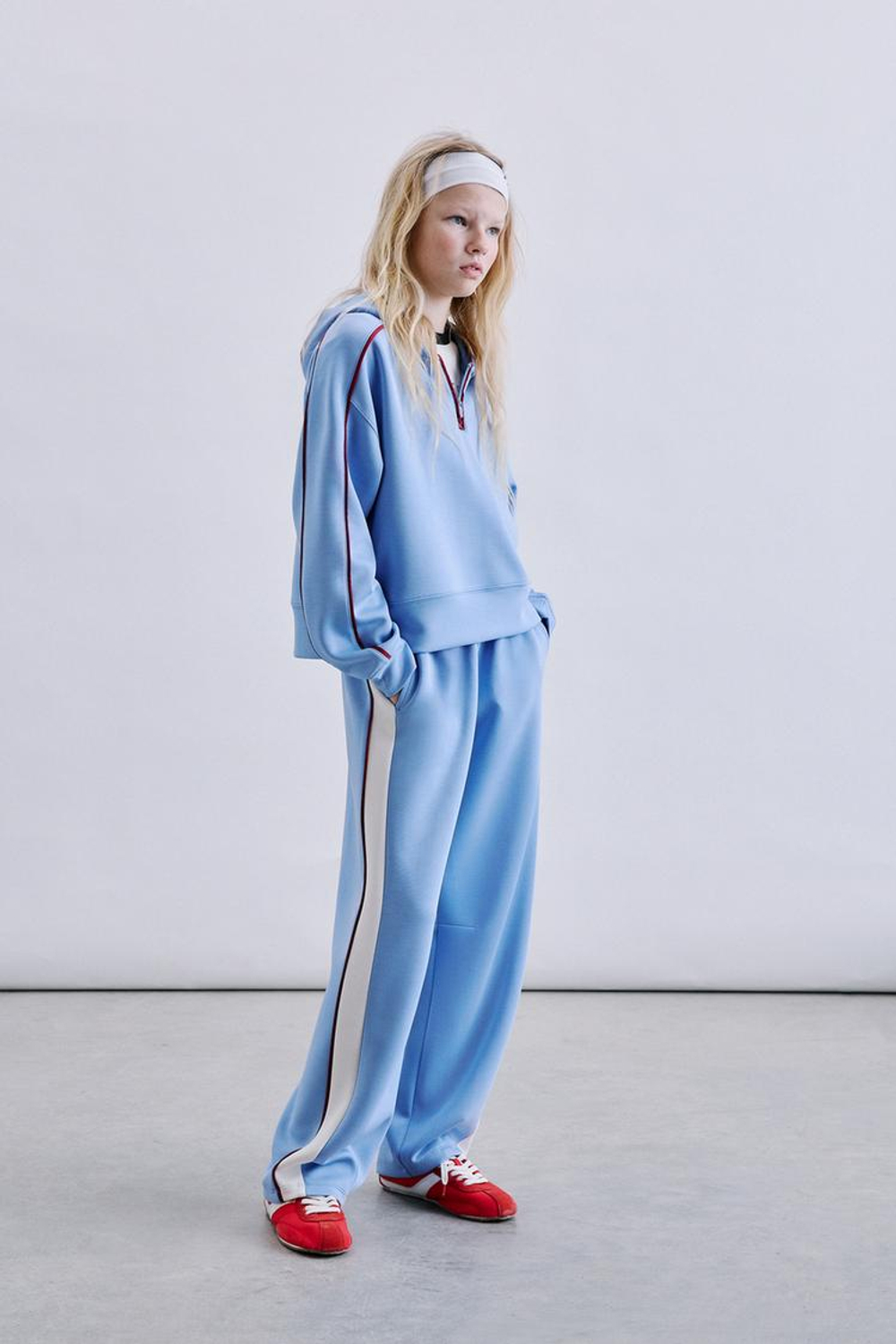 ZARA СПОРТИВНЫЕ БРЮКИ, ГОЛУБОЙ