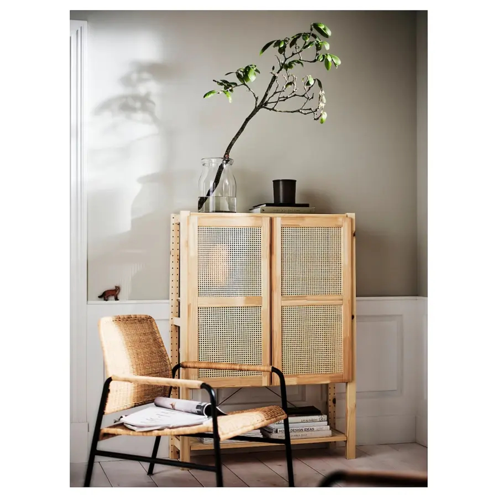 Книжный шкаф - IVAR IKEA/ ИВАР ИКЕА,  124х89 см, под беленый дуб