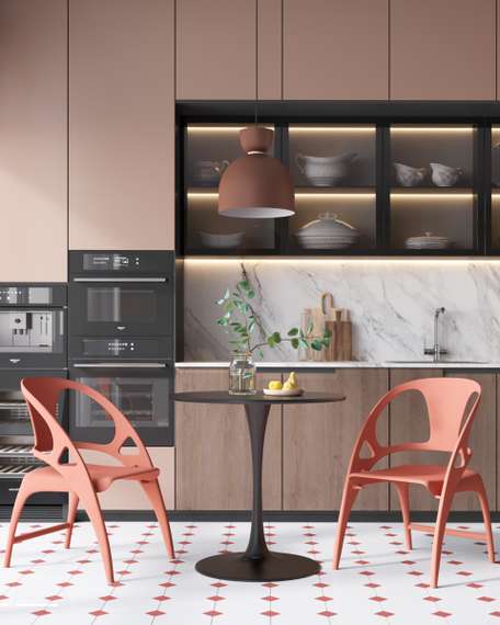 Стул складной Liara пластик бордо