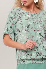 Костюм мятный с рукавами на патах DStrend (Акция)