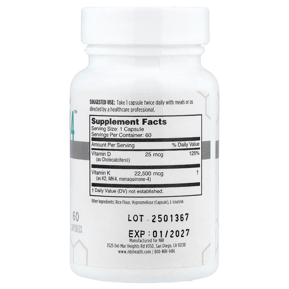 NBI, Osteo-MK4™, 60 капсул