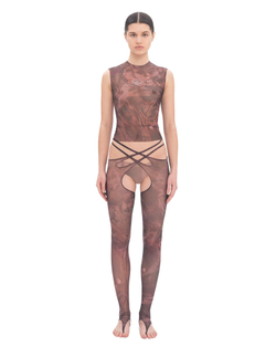BROWN MESH STOCKINGS