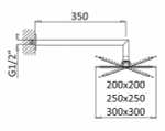 Верхний душ Cezares Porta TDDQ-30-01