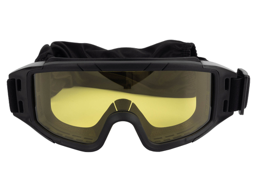 Маска стрелковая ShotTime Puma, защитная, чёрная, линза жёлтая