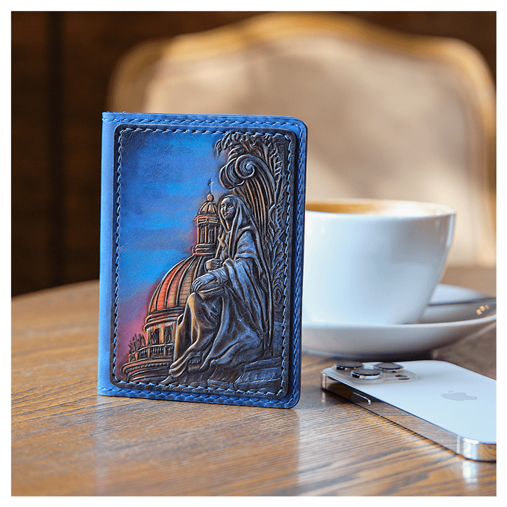 Чехол на паспорт «Городские мотивы» синий