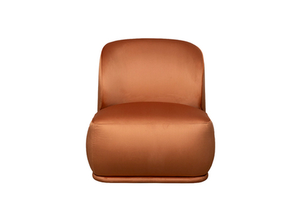 Кресло Capri Basic велюровое терракотовое